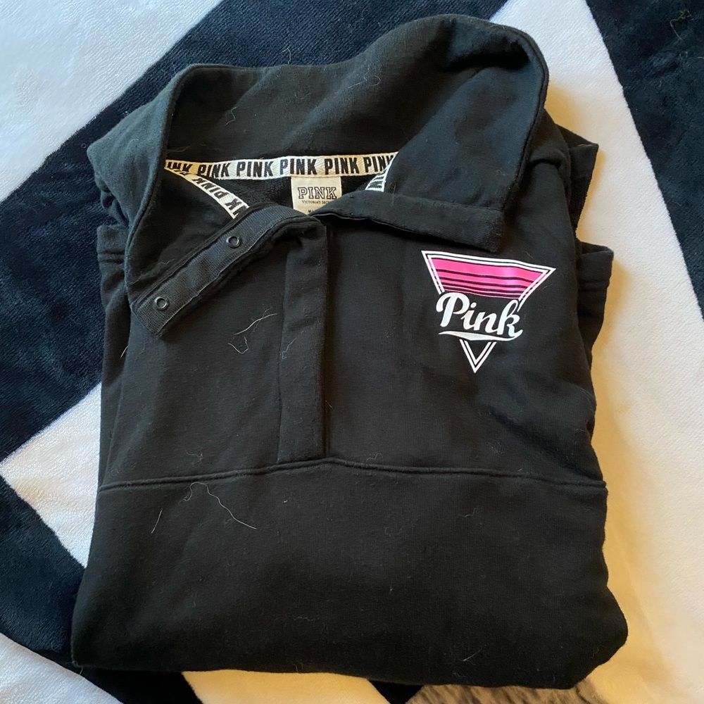 VS PINK snap up sweatshirt